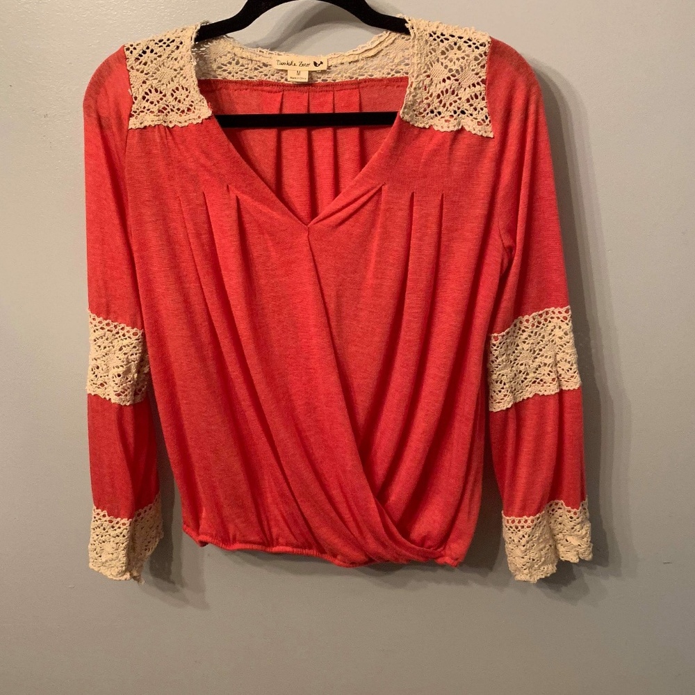 Crochet long sleeve blouse